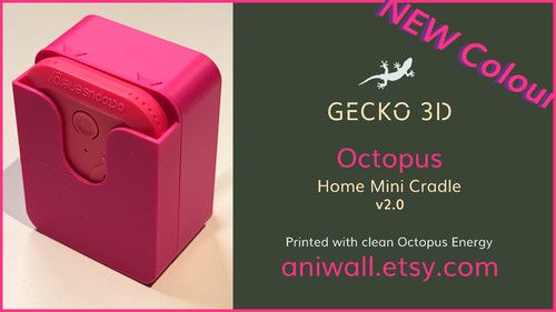 Pink Octopus Home Mini Mount | 3D Printed Cable-Free Hub