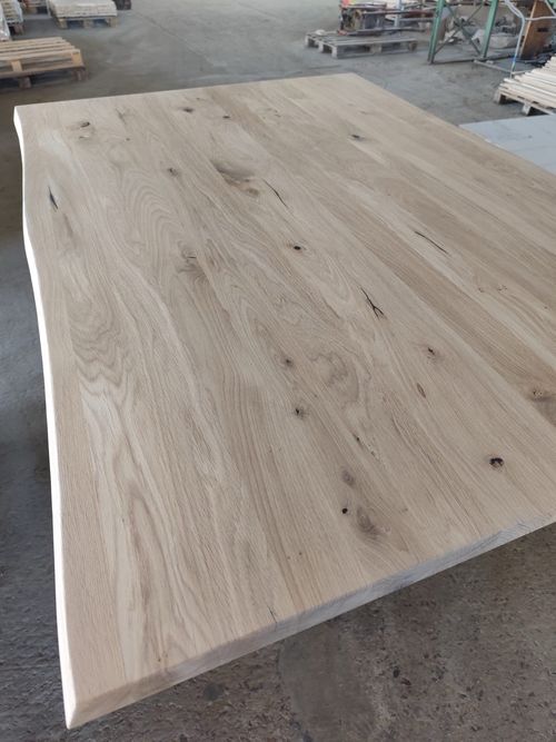 Solid Oak Live Edge Slab 1500x800x40 Rustic Timber Board UK — image 4