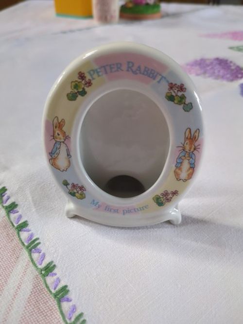 Wedgwood Porcelain Beatrix Potter Peter Rabbit Baby Children Photo Picture Frame