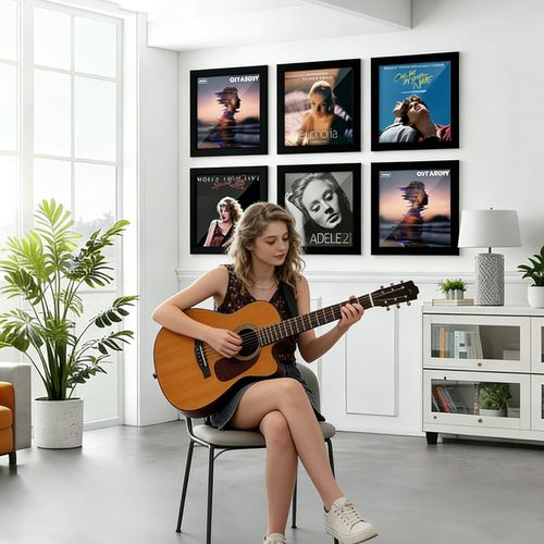 4PC Vinyl Record Frame Wall Display, Vinyl Record Frame,Album Cover Frames — image 2