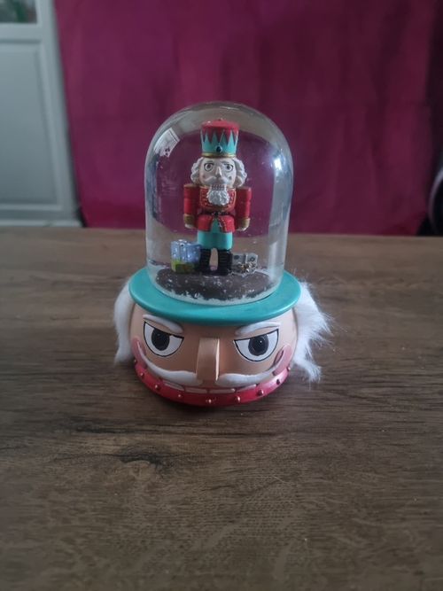 Musical Nutcracker Head Snow Globe  - The Nutcracker Suite Working — image 1