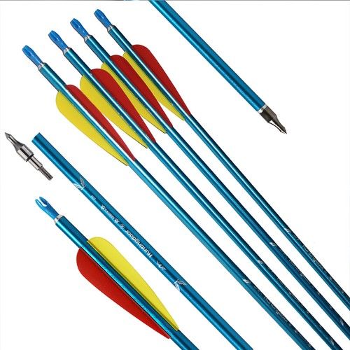 30" Aluminium Arrows Spine 550 Archery Recurve Compound Bow Hunting Shooting