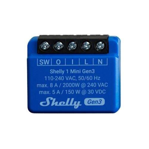 Shelly 1 Mini Gen3 WiFi Operated Smart Switch
