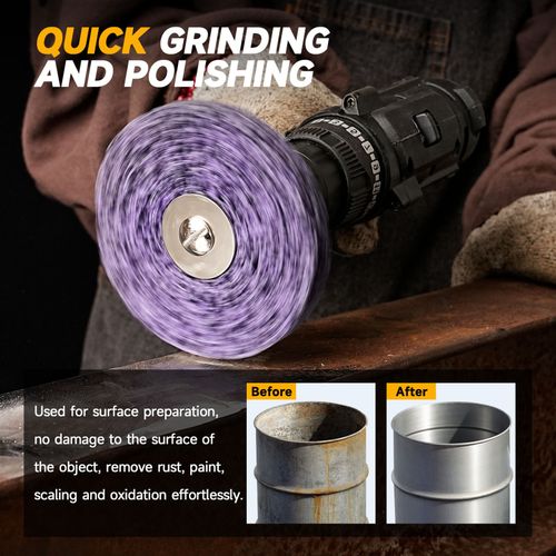 3Pc 4inch Poly Strip Disc Wheel Paint Rust Removal Clean For Die Grinder 100mm — image 6