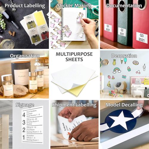 EVG 500 Sheets A4 White Matte Self Adhesive Sticker Paper | Inkjet & Laser — image 4