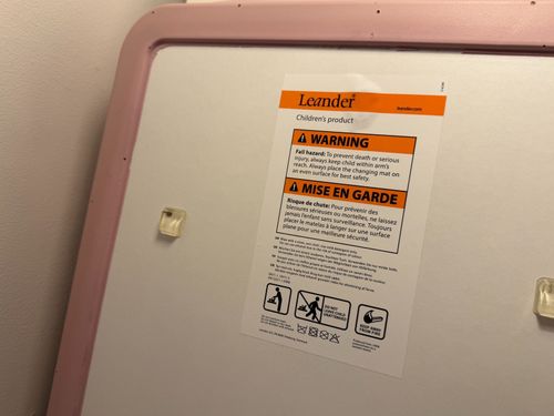 Leander Matty Baby Changing Mat Pink Wipe Clean Foam New Other Unused — image 5