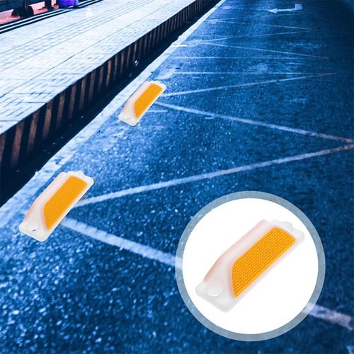 4Pcs Reusable Reflective Driveway Markers Rectangular Road Pavement Markers — image 3