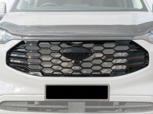 FOR TRANSIT CUSTOM 2024 OEM STYLE SPORT HONEYCOMB GLOSS BLACK FRONT GRILLE