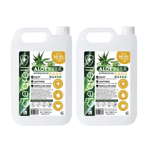 Clearell 10L | ALOE VERA | 2 x 5L Pack | Luxury Hand Soap Liquid Wash 5 Litres — image 1