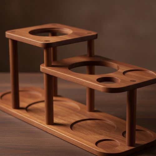 Coffee Machine Storage Stand Wooden Coffee Machine Stand Rustic for Baristas — image 8