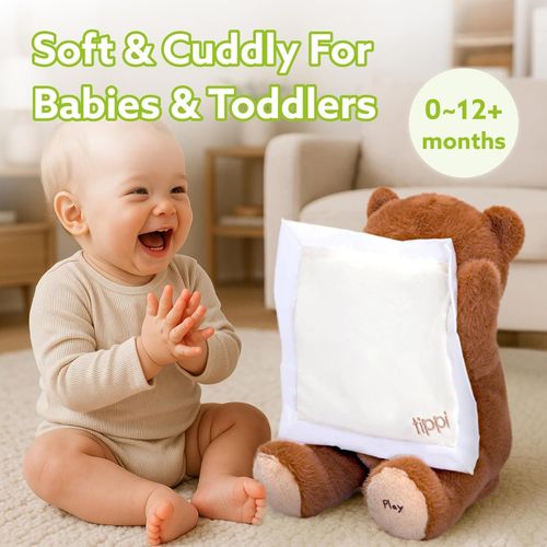 Tippi Peek a Boo Teddy Bear Toy - Interactive Talking Teddy With Comforter — image 4