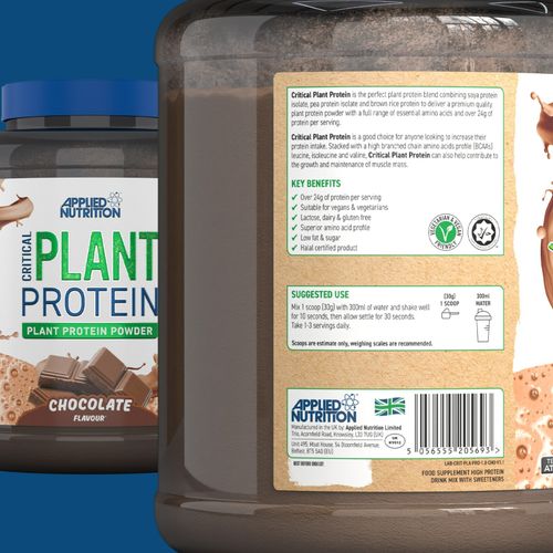 Vegan Protein Powder Critical Plant Based Soy Pea Brown Rice BCAA 60 Servings — image 8