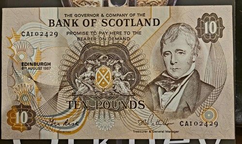 Bank Of Scotland 1987 £10:00 Note Fantastic Condition Flawless.
