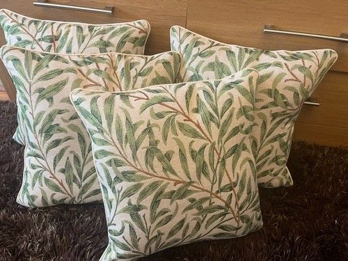 William Morris willow bough sage tapestry 2 pair(four) of cushion covers  17"