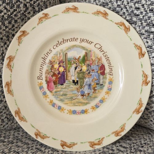 Royal Doulton Bunnykins Christening 1991 Fine Bone China Collector Plate