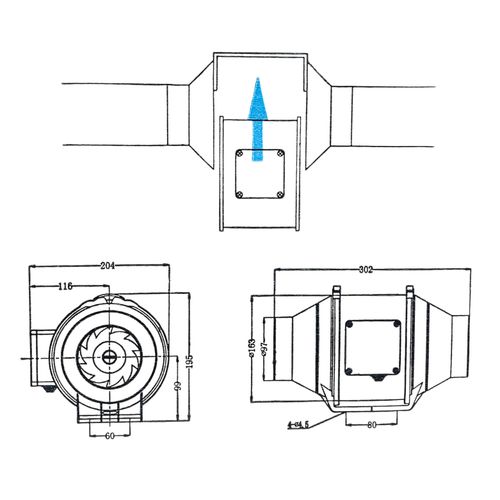 AirTech-UK Inline Bathroom Shower Fan Kit 100mm with Timer Fan 4" Powerful — image 12