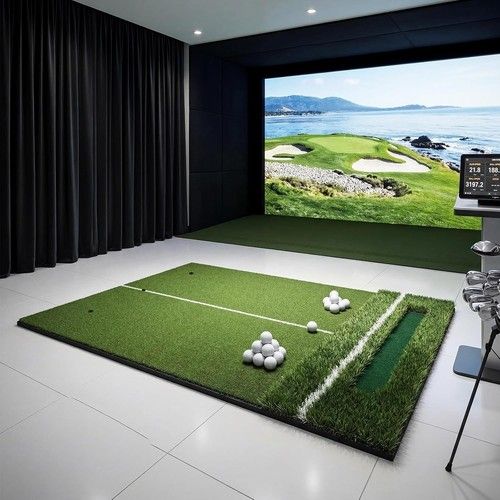 Golf Hitting Mat 4x5 ft Dual-Surface with 45mm High-Density Turf for Practice