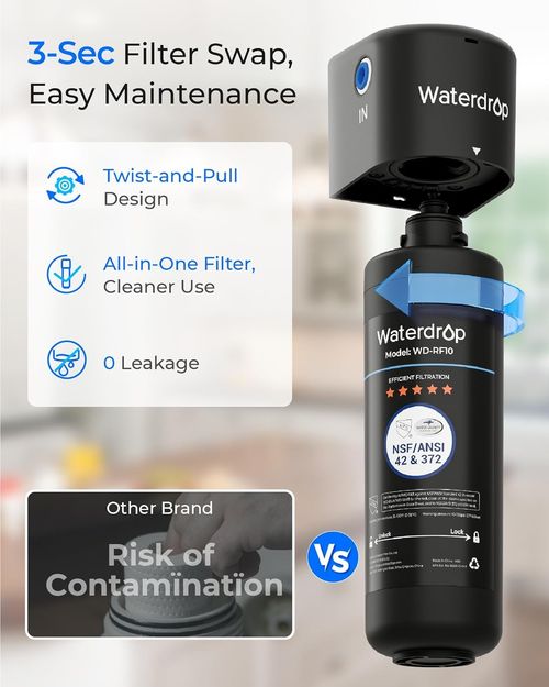Waterdrop 10UA Under Sink Water Filter System, With Extra RF10 Water Filter — image 7