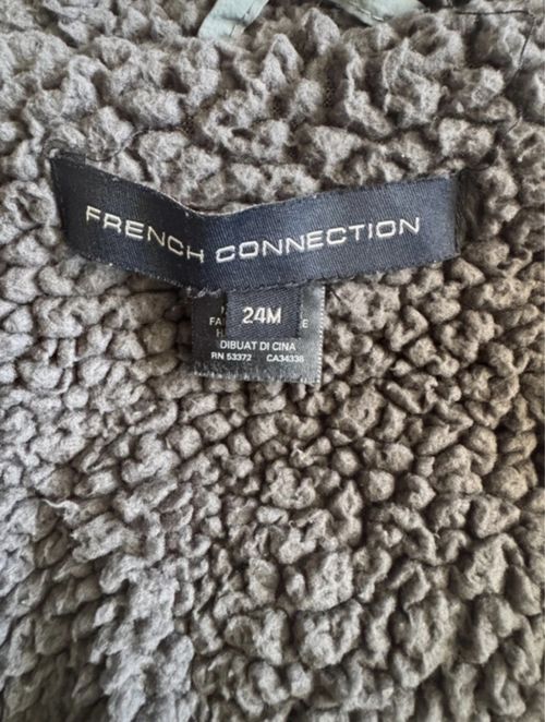 French Connection Unisex Grey Hooded Puffer Jacket Padded Full Zip 24Mths VGC — image 3