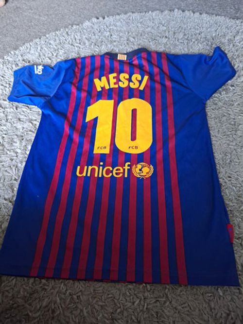 Nike - FC Barcelona 2018/19 - Home Football Shirt - Messi No.10 - 10/12 Yrs