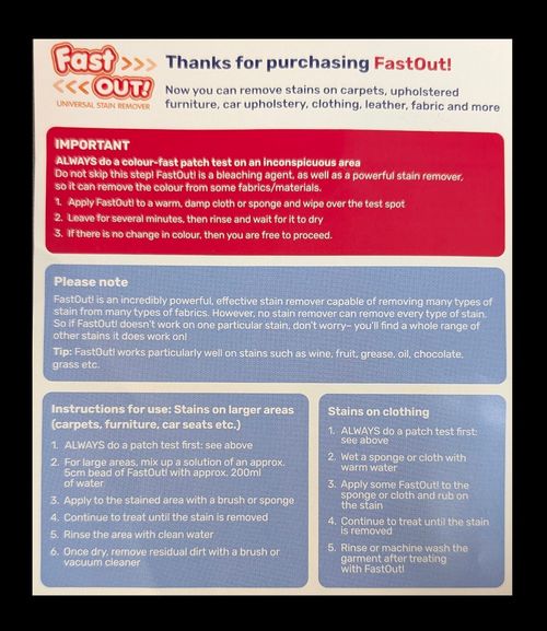 Fast Out! Universal Natural Stain Remover (100g Tube) — image 5