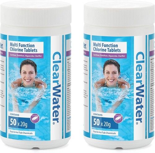 Clearwater 1 kg Multifunction Chlorine Tablets, 4-in-1 Dispenser Tablets (Saniti