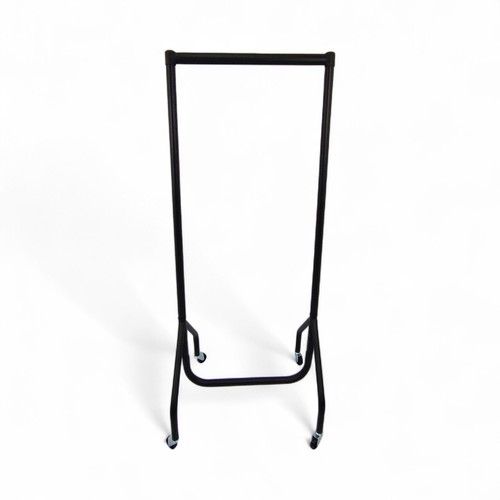 Black Heavy-Duty Clothes Rail – 150 kg Load Steel Garment Rack with Wheels