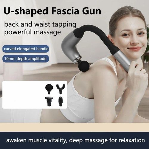 Long Handle Massage Gun Deep Tissue Percussion Massager 9 Speeds USB-C Black — image 6