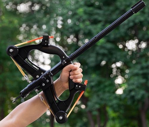 Mini Compound Bow Mechanical Iron Sight Ball Launcher Rapid Steel Balls Shooting — image 4