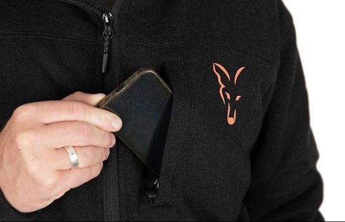 Fox Men’s Black Full Zip Sherpa Fleece Carp Fishing Hoodie Outdoor Size 3XL NEW — image 5