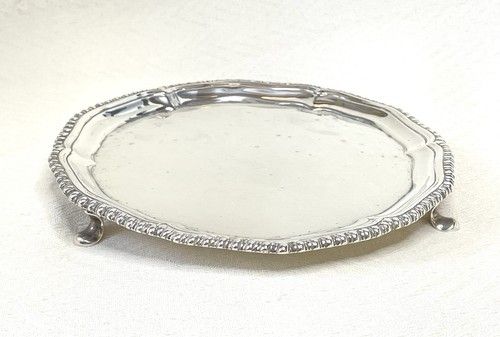 EIGHTEENTH CENTURY SCOTTISH STERLING SILVER TRAY - William Davie, Edinburgh,...
