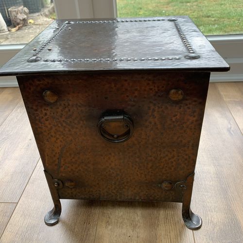 Antique Copper Coal Bin — image 5