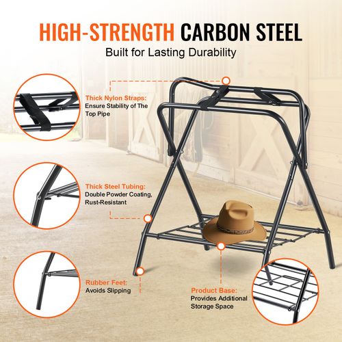 Uimoso Folding Saddle Rack Freestanding Horse Saddle Stand, 132 lbs Capacity — image 3