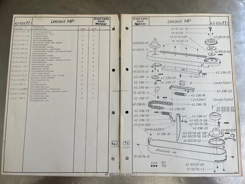 Rare! Orig. LEICA LEICAVIT Repair Manual Servicing Parts Intern A4 E. Leitz — image 5