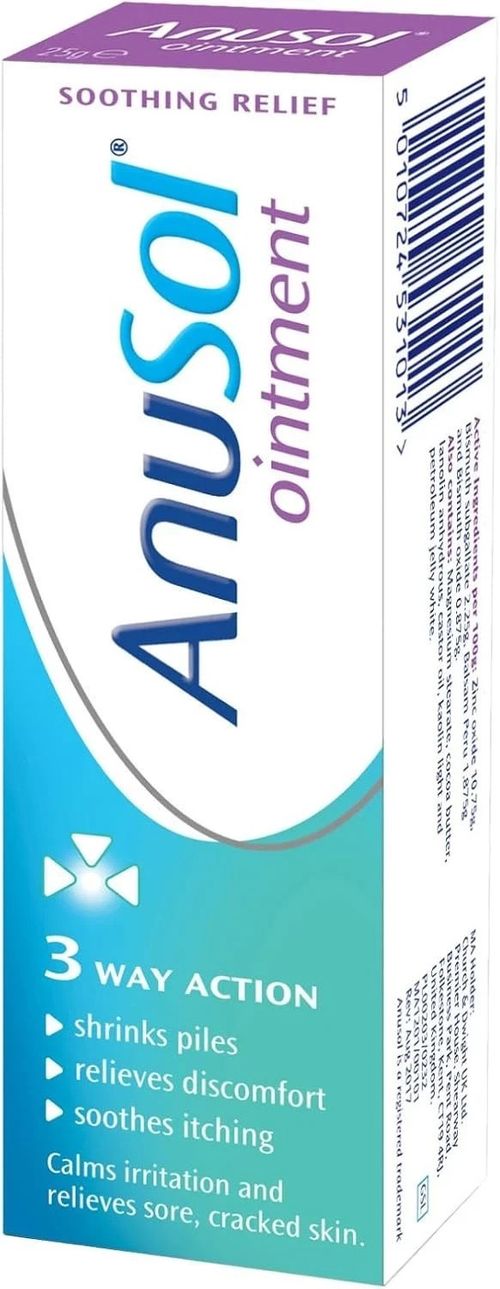 Anusol Ointment – Proven Formula Shrinks Piles, Relieves Discomfort, Soothes 25g — image 1