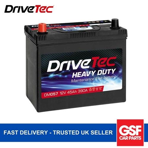 DriveTec Car Battery DM057 12V 45Ah 390A T1 T3 B24 Fits Toyota iQ 1.0 1.33