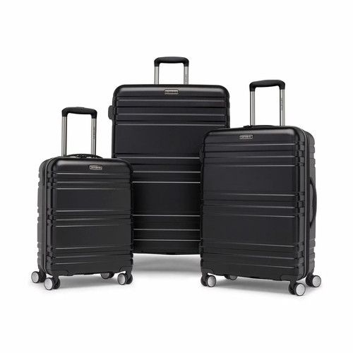 Samsonite Parallax 3-Piece Hardside Luggage Set TSA Spinner Suitcase Black