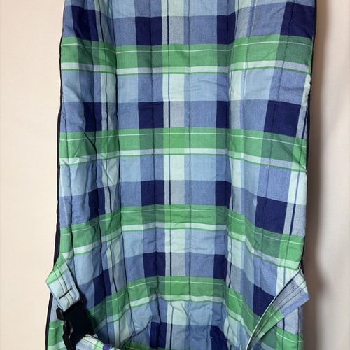 VTG Blue Green Tartan Check Replacement Baby Bouncer Chair Cover 80s 90s  — image 5