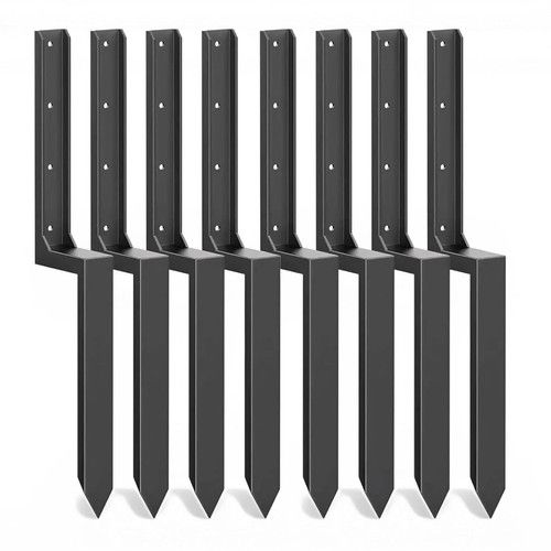 Metal Fence Post Support Brackets Heavy Duty Galvanised Steel Post Repair Kit