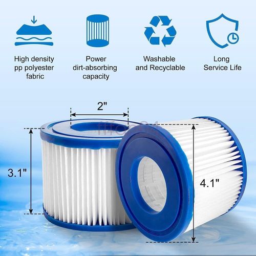 2/4pcs For Bestway Lazy Lay-Z-Spa Filters VI Cartridge Hot Tub Spa Swimming pool — image 4