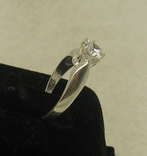 Genuine Sterling Silver Engagement Ring With CZ Solid Hallmarked 925 Handmade — image 4