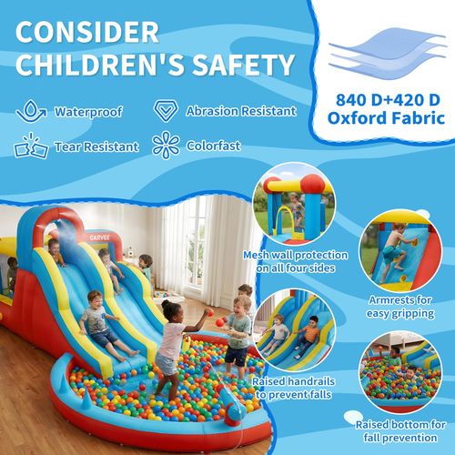 Kids Water Park Swimming Pool Above Ground 8-in-1 Slides Climbing Durable Oxford — image 7