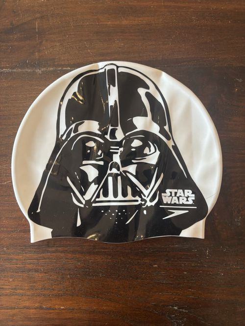 Speedo Star Wars Darth Vader Print Swimming Cap Black White Adults — image 2