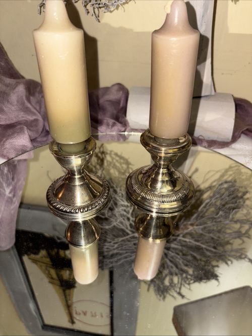 VTG Sterling Silver .925 Candle Stick Holders Concentric Circle/Duchin Creation — image 6