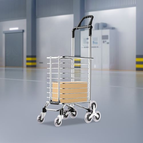 Folding Shopping Trolley Cart with Wheels 88LBS Capacity Foldable Basket UK — image 4