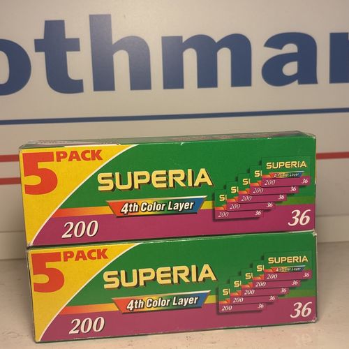 Rare Sealed 2x 5-Pack Fujifilm Superia 200 35mm Film 36 Exp Expired 2005 C41 Lot — image 1