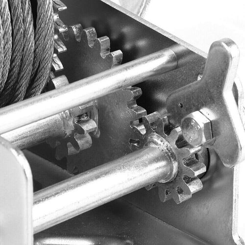 Come Along Ratchet Puller 4 Ton Dual Gear Hand Winch 2.3M Wire 2 Hooks Machine — image 6