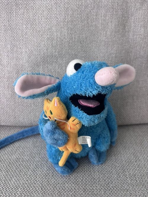 Vintage Disney Store Tutter Mouse Plush with Cat | Bear in the Big Blue House — image 1
