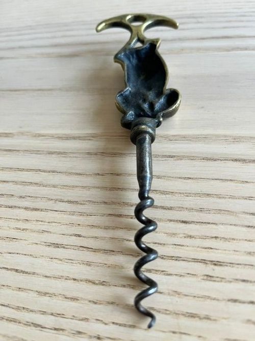 Early C20th Vintage Brass Corkscrew — image 2