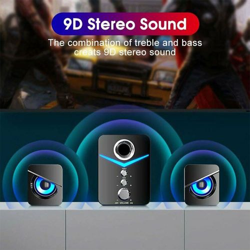 Speakers Surround Sound System LED PC Gaming Bass USB Wired for Desktop Computer — image 6